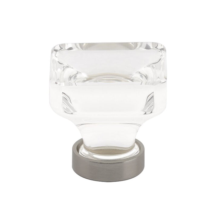 1 3/8" (35mm) Lido Square Knob  by Emtek-CRYSTAL