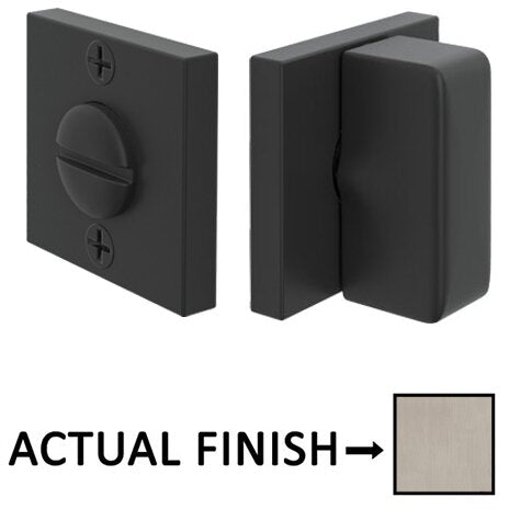 Door Accessories Collection Rectangular Thumbturn with Square Double Rosette Privacy Door Bolt  by Emtek