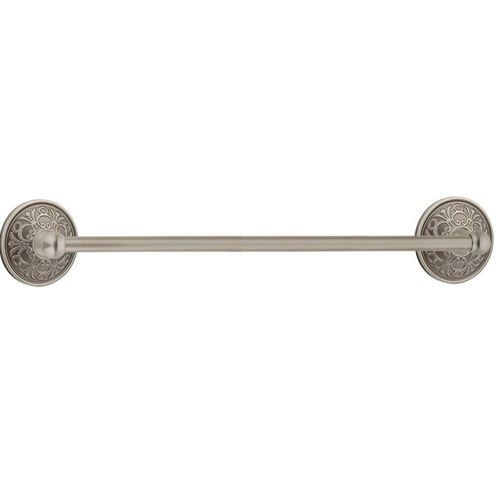 Traditional Brass Collection 30" Single Towel Bar with Lancaster Rose  by Emtek