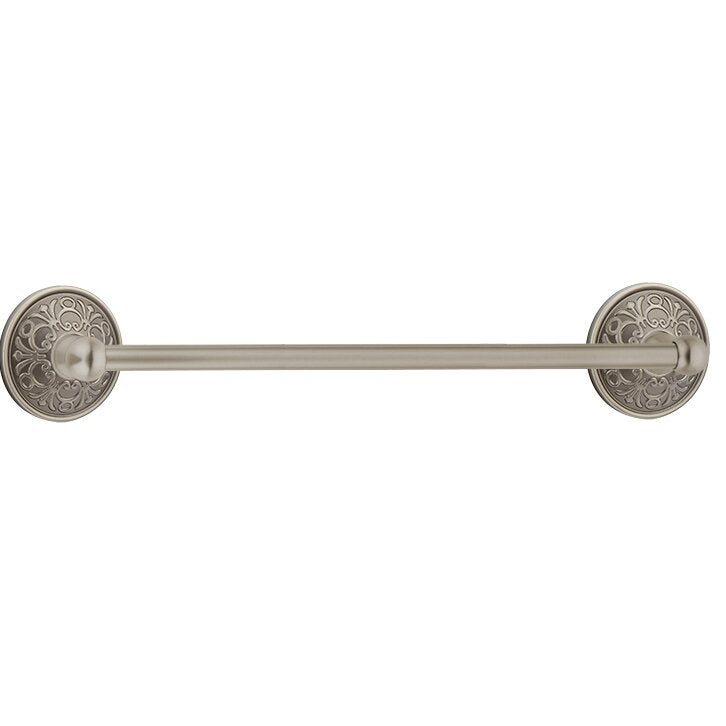Traditional Brass Collection 24" Single Towel Bar with Lancaster Rose  by Emtek