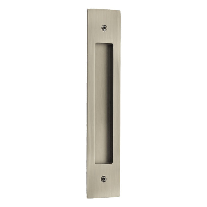 Modern Cabinet Hardware Collection 8" Centers Modern Rectangular Flush Pull in Polished Brass by Emtek