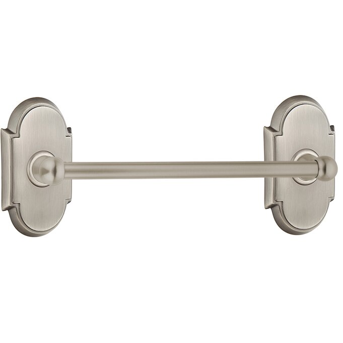 Traditional Brass Collection 18" Single Towel Bar with #8 Rose by Emtek