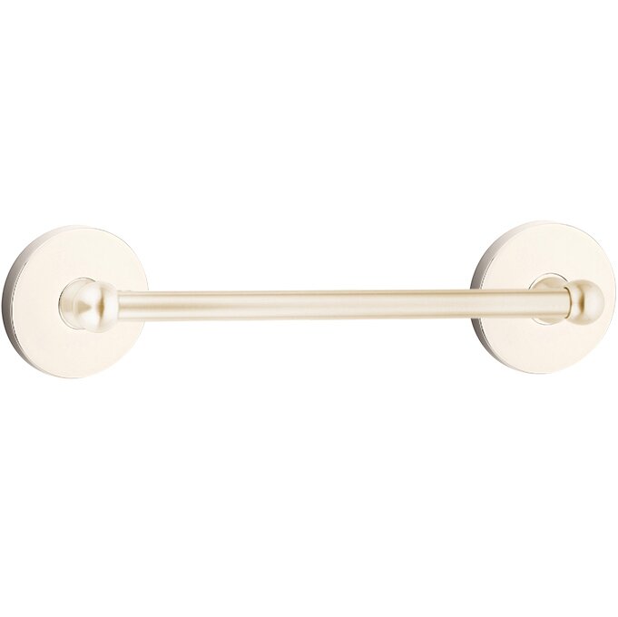 Traditional Brass Collection 18" Single Towel Bar with Small Disk Rose  by Emtek