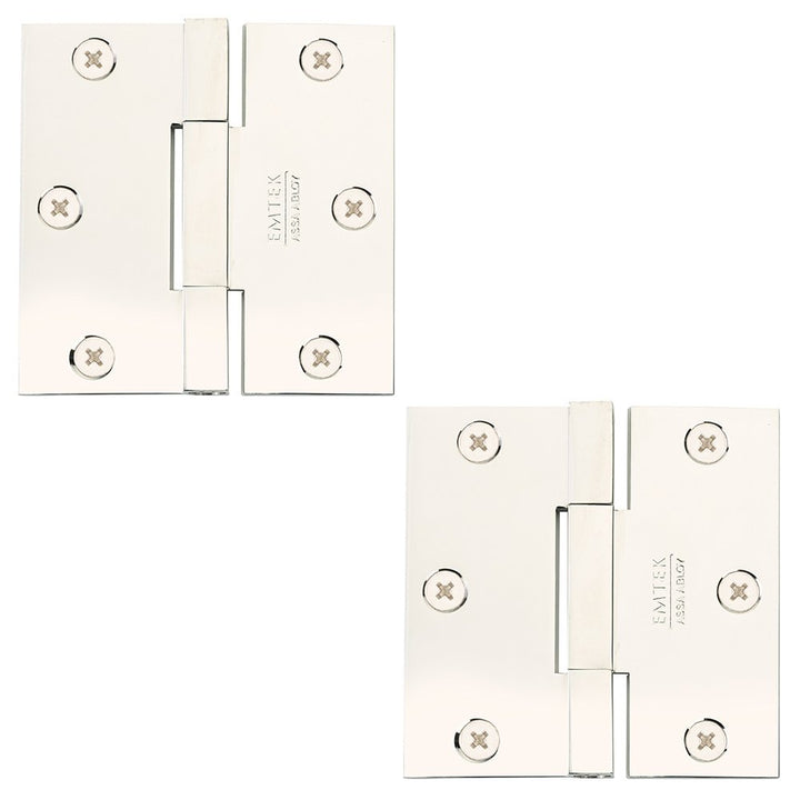 Door Hinges Collection 4" x 4" Thin Leaf Square Solid Brass Heavy Duty Thin Leaf Square Barrel Hinges  (Sold In Pairs