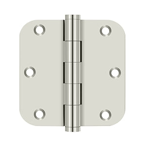 Deltana Architectural Hardware Solid Brass Hinges & Finials 3 1-2" x 3 1-2" x 5-8" Radius Hinge, Residential pair