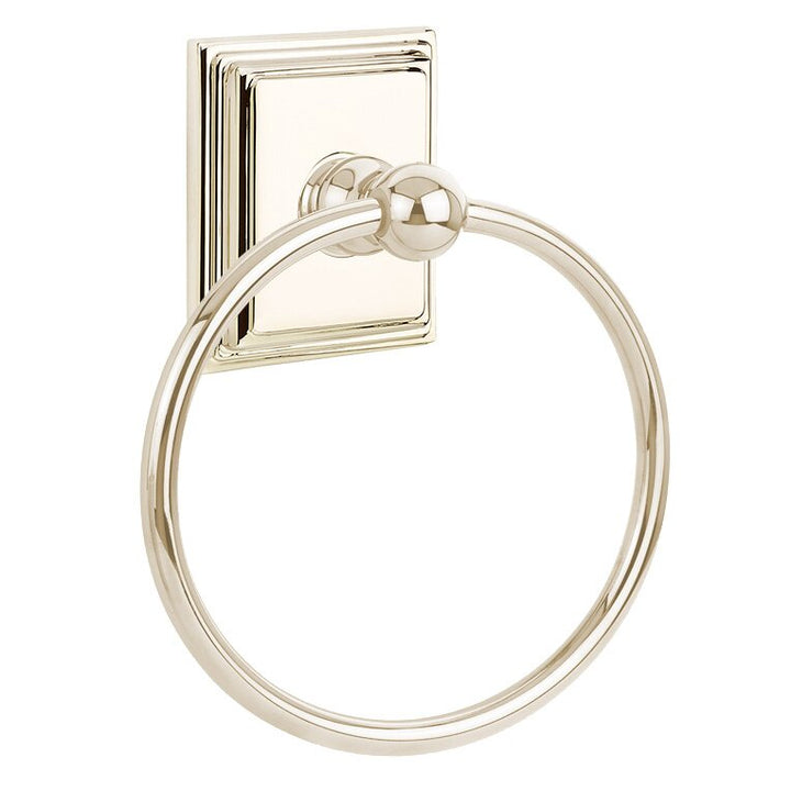 Traditional Brass Collection Wilshire Towel Ring by Emtek