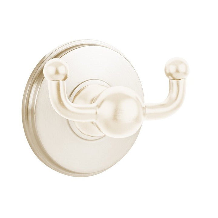 Traditional Brass Collection Double Hook with Watford Rosette by Emtek