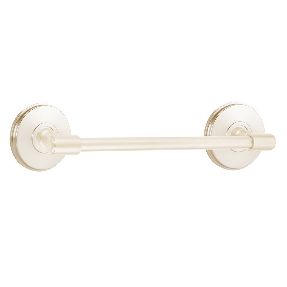 Transitional Brass Collection 24" Towel Bar with Watford Rosette by Emtek