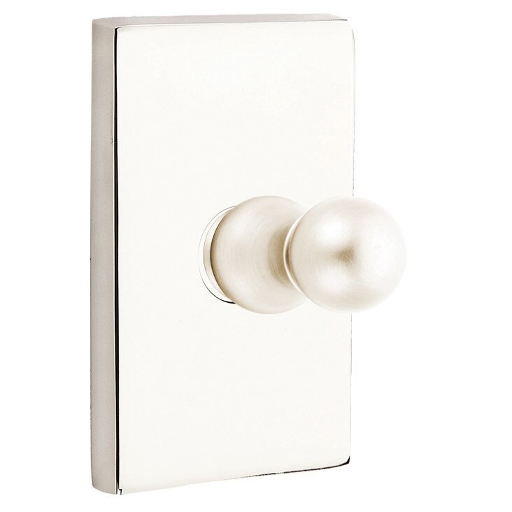 Traditional Brass Collection Modern Rectangular Single Hook by Emtek
