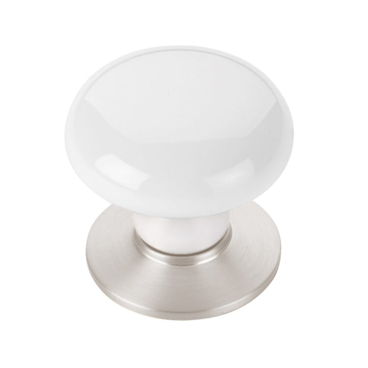 Porcelain Collection 1 3/8" Diameter Ice White Porcelain Knob by Emtek