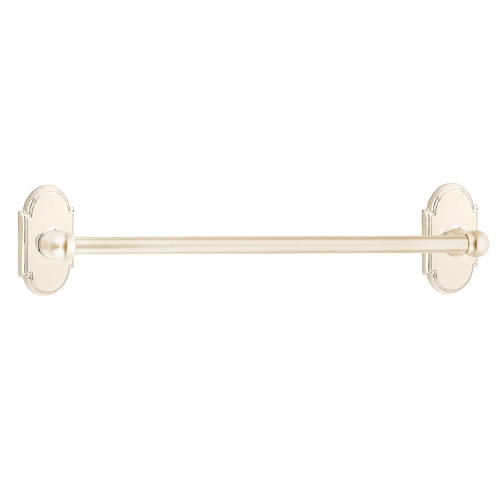 Traditional Brass Collection 30" Single Towel Bar with #8 Rose  by Emtek