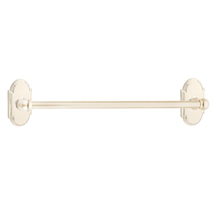 Traditional Brass Collection 30" Single Towel Bar with #8 Rose  by Emtek