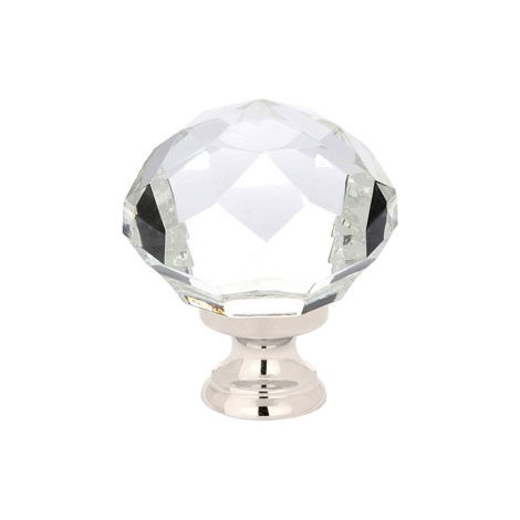 1 1/4" Diameter Diamond Knob  by Emtek-CRYSTAL