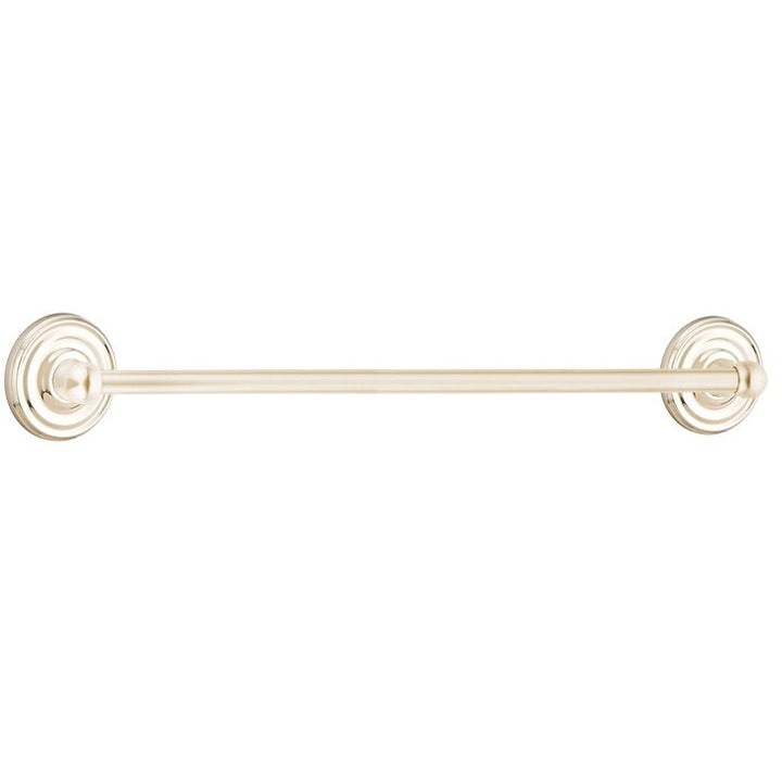 Traditional Brass Collection 30" Single Towel Bar with Regular Rose by Emtek