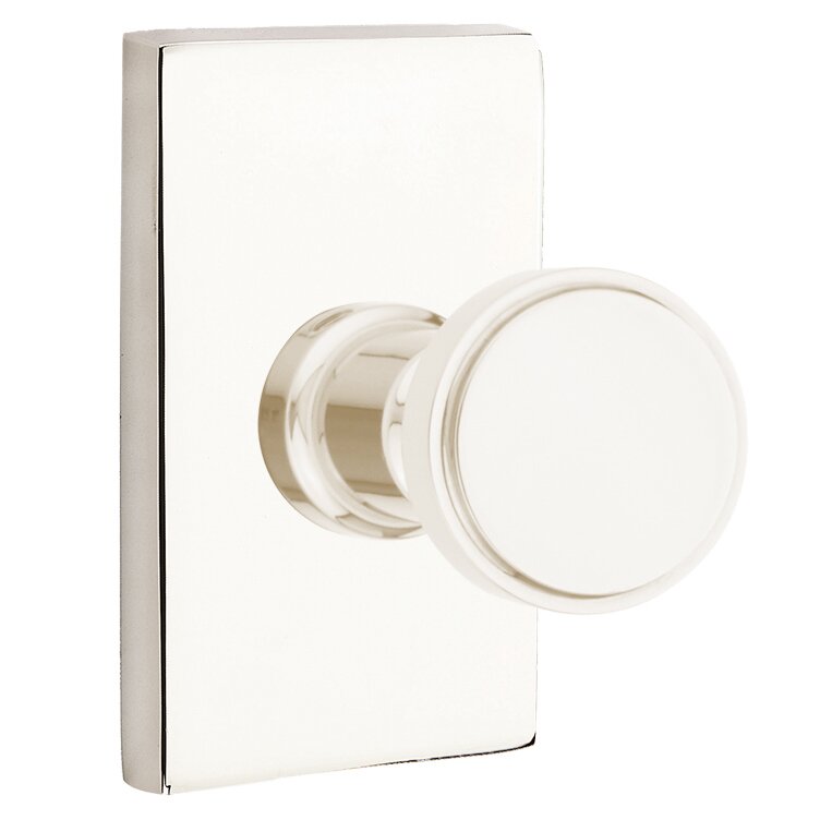 Transitional Brass Collection Transitional Brass Hook with Modern Rectangular Rosette  by Emtek