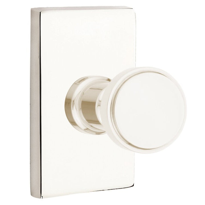 Transitional Brass Collection Transitional Brass Hook with Modern Rectangular Rosette  by Emtek