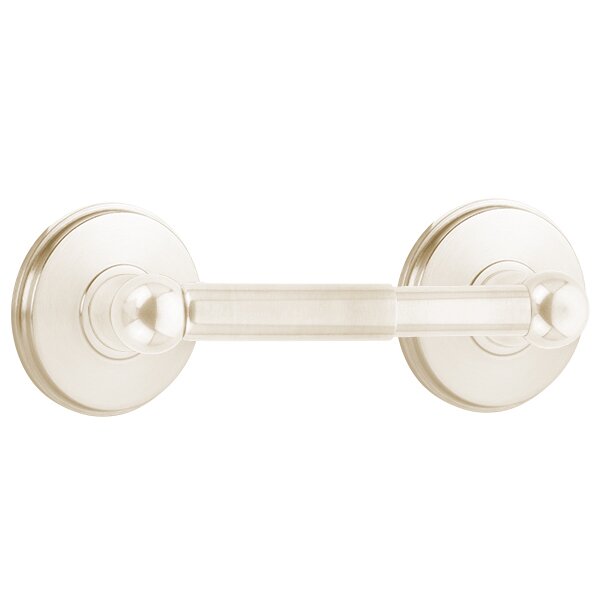 Traditional Brass Collection Spring Rod Tissue Holder with Watford Rosette by Emtek