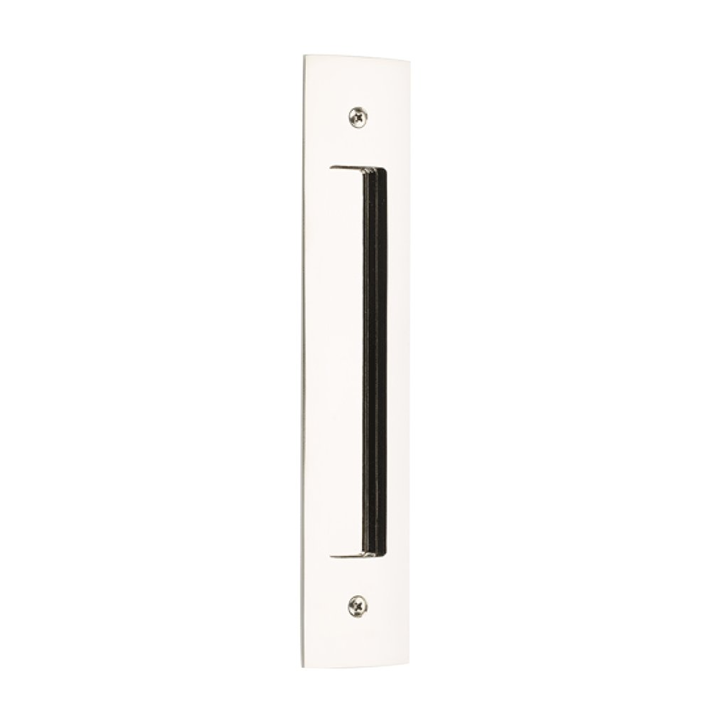 Modern Cabinet Hardware Collection 8" Centers Modern Rectangular Flush Pull in Polished Brass by Emtek