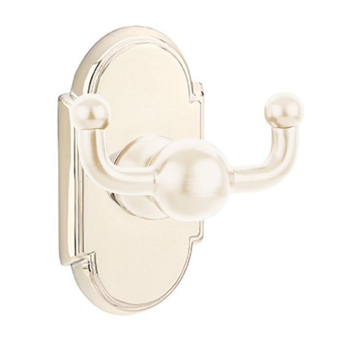 Traditional Brass Collection Arched Double Hook by Emtek