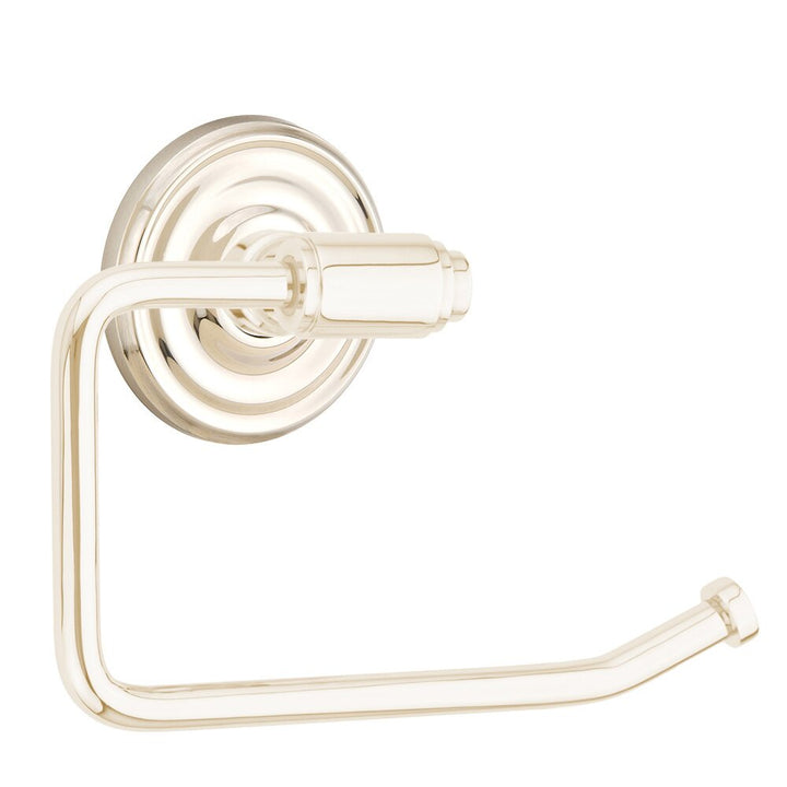 Transitional Brass Collection Transitional Brass Toilet Paper Holder with Small Regular Rosette  by Emtek