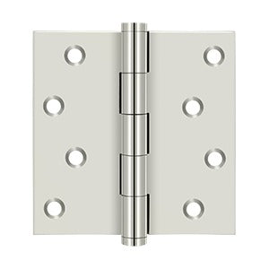 Deltana Architectural Hardware Solid Brass Hinges & Finials 4"X4" Square Hinges Residential - Zig-Zag pair