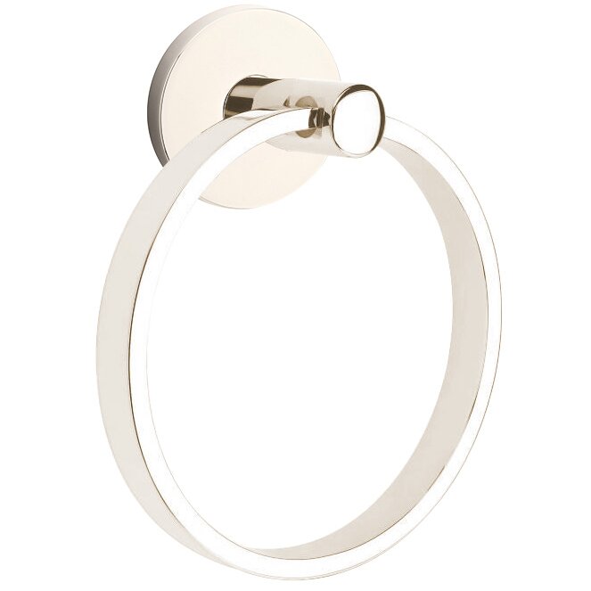 Modern Brass Collection Small Disk Towel Ring  by Emtek