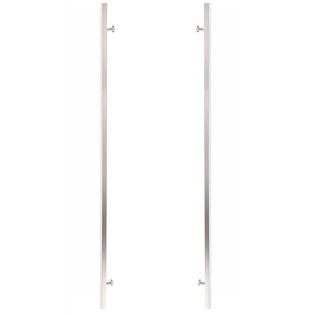 Stainless Steel Long Door Pulls Collection 60" Centers Back To Back Square Door Pull  by Emtek