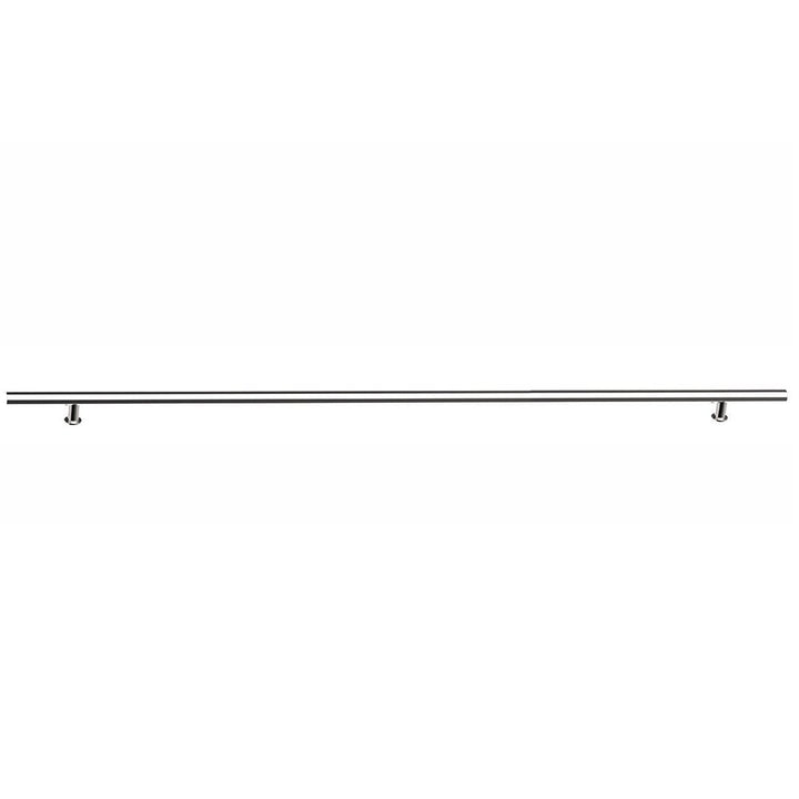 Stainless Steel Long Door Pulls Collection 36" Centers Concealed Surface Mount Round Door Pull by Emtek