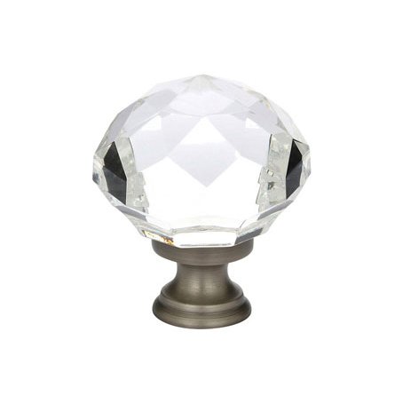 1 1/4" Diameter Diamond Knob  by Emtek-CRYSTAL