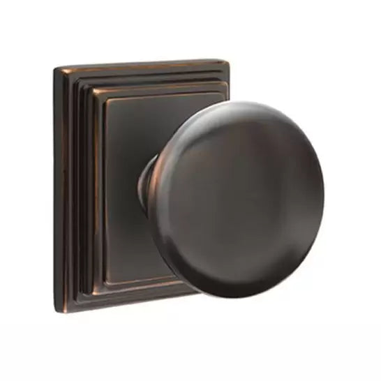 Providence Door Knob With Wilshire Rose