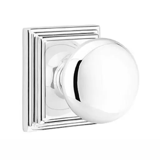 Providence Door Knob With Wilshire Rose