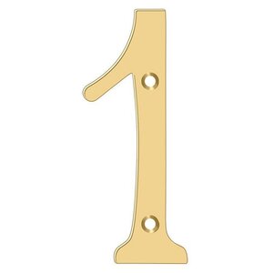 Deltana Architectural Hardware Home Accessories 4" Numbers, Solid Brass