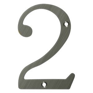 Deltana Architectural Hardware Home Accessories 4" Numbers, Solid Brass