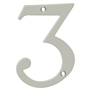 Deltana Architectural Hardware Home Accessories 4" Numbers, Solid Brass