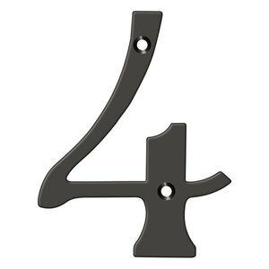 Deltana Architectural Hardware Home Accessories 4" Numbers, Solid Brass