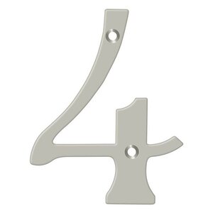 Deltana Architectural Hardware Home Accessories 4" Numbers, Solid Brass