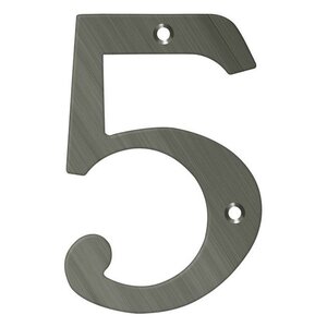 Deltana Architectural Hardware Home Accessories 4" Numbers, Solid Brass