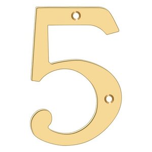 Deltana Architectural Hardware Home Accessories 4" Numbers, Solid Brass