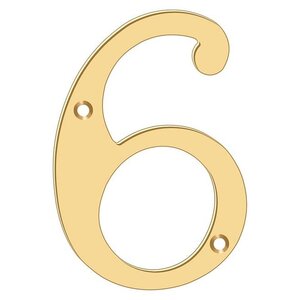 Deltana Architectural Hardware Home Accessories 4" Numbers, Solid Brass