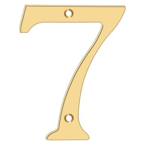 Deltana Architectural Hardware Home Accessories 4" Numbers, Solid Brass each