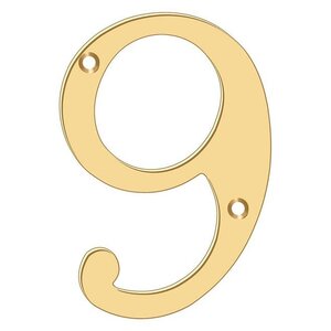 Deltana Architectural Hardware Home Accessories 4" Numbers, Solid Brass