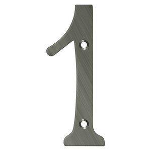 Deltana Architectural Hardware Home Accessories 6" Numbers, Solid Brass