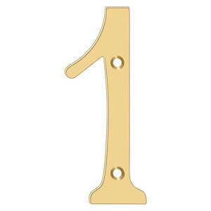 Deltana Architectural Hardware Home Accessories 6" Numbers, Solid Brass