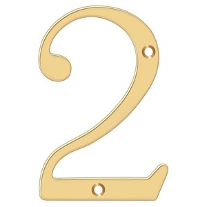 Deltana Architectural Hardware Home Accessories 6" Numbers, Solid Brass