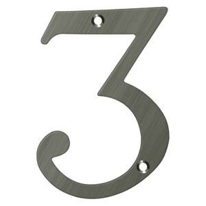 Deltana Architectural Hardware Home Accessories 6" Numbers, Solid Brass