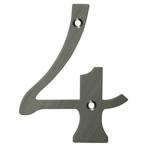 Deltana Architectural Hardware Home Accessories 6" Numbers, Solid Brass