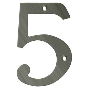 Deltana Architectural Hardware Home Accessories 6" Numbers, Solid Brass.