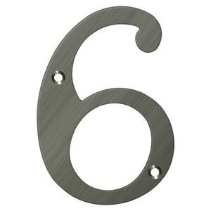 Deltana Architectural Hardware Home Accessories 6" Numbers, Solid Brass each