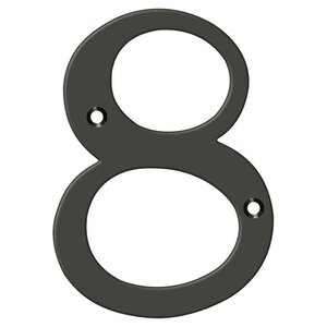 Deltana Architectural Hardware Home Accessories 6" Numbers, Solid Brass