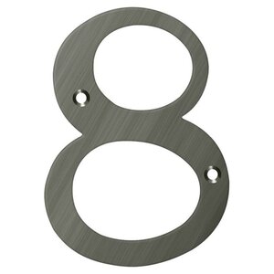 Deltana Architectural Hardware Home Accessories 6" Numbers, Solid Brass